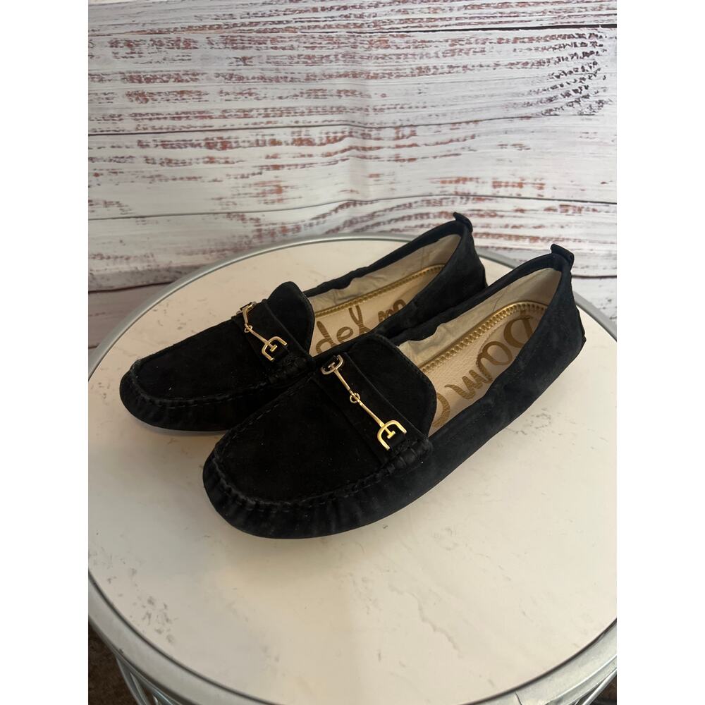 Sam Edelman Loraine Bit Suede Loafers Black size 91/2